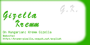 gizella kremm business card